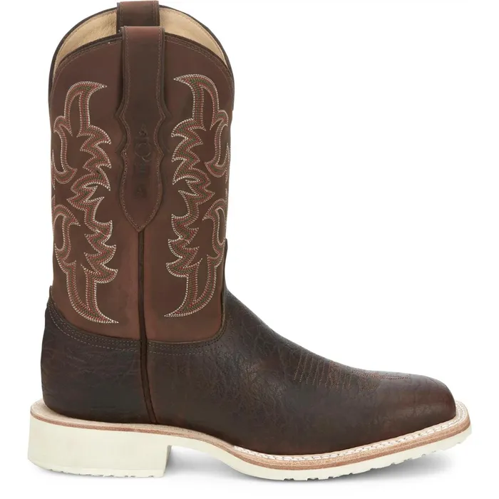 Justin Boots Ryker 11034 PullOn Western Boot Rootbeer Yeti brown Men Western
