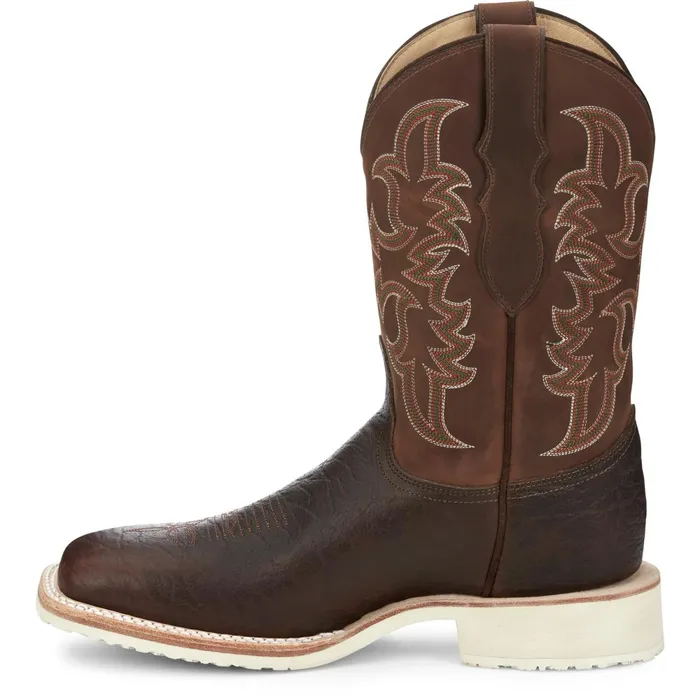 Justin Boots Ryker 11034 PullOn Western Boot Rootbeer Yeti brown Men Western