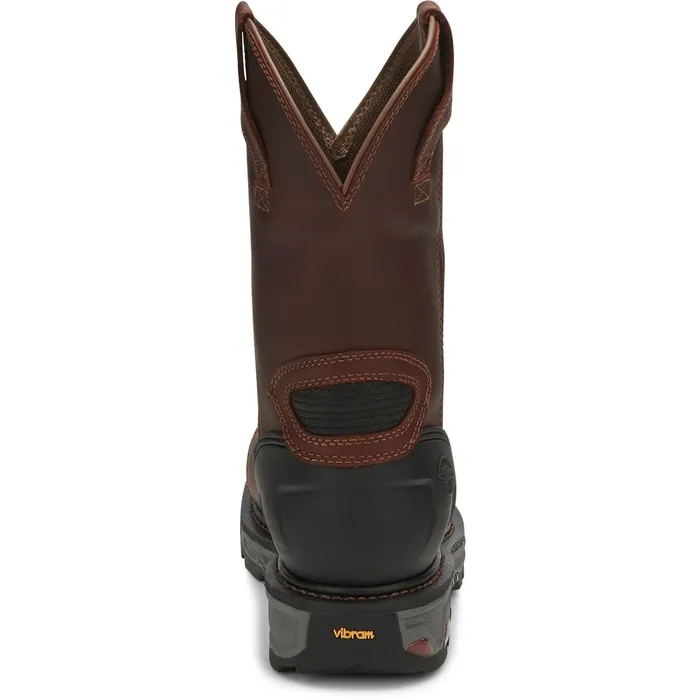 Justin Boots Warhawk II 11034 Waterproof Nano Composite Toe Work Boot Chestnut brown Men Work