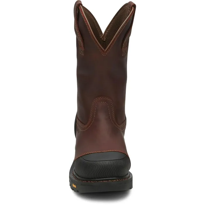 Justin Boots Warhawk II 11034 Waterproof Nano Composite Toe Work Boot Chestnut brown Men Work
