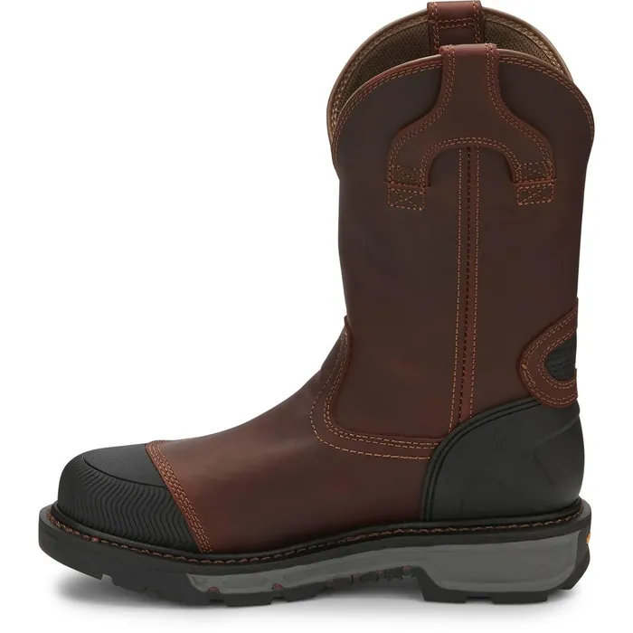 Justin Boots Warhawk II 11034 Waterproof Nano Composite Toe Work Boot Chestnut brown Men Work