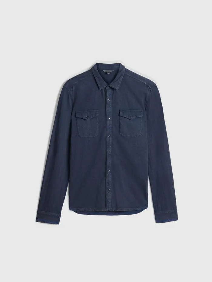JV ESSENTIALS Men John Varvatos ARVON WESTERN SHIRT Charcoal