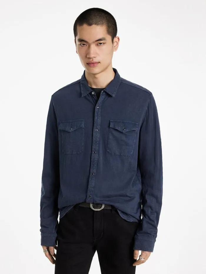 JV ESSENTIALS Men John Varvatos ARVON WESTERN SHIRT Charcoal