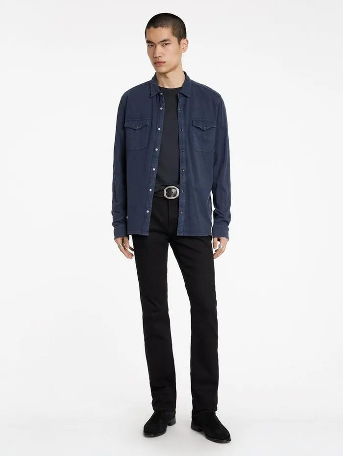 JV ESSENTIALS Men John Varvatos ARVON WESTERN SHIRT Charcoal