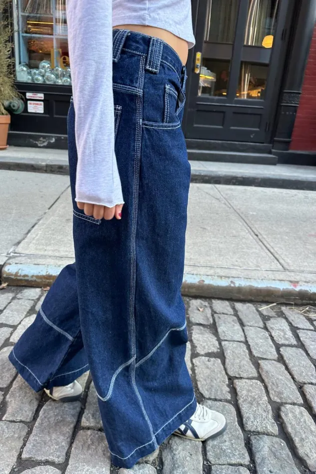 Karen Pants Dark Wash Women Brandy Melville Bottoms