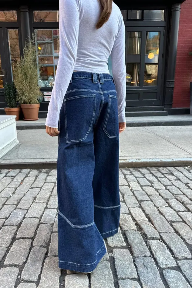 Karen Pants Dark Wash Women Brandy Melville Bottoms