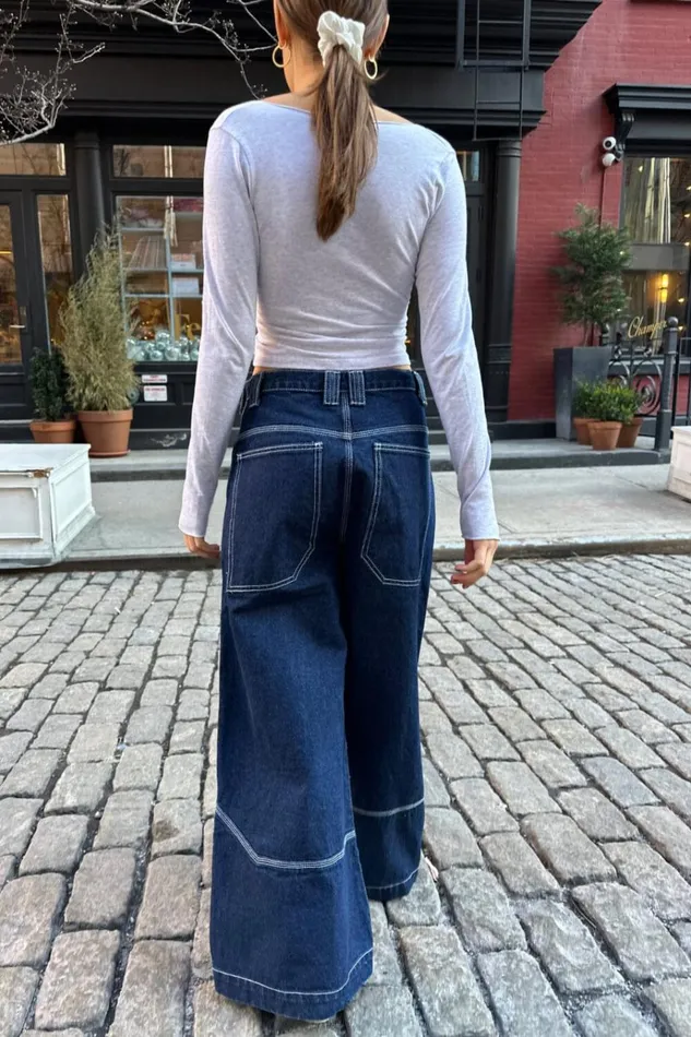 Karen Pants Dark Wash Women Brandy Melville Bottoms