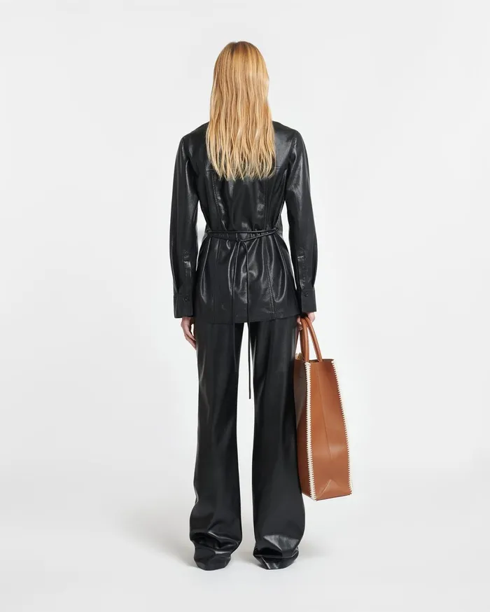 Karline Okobor AltLeather Shirt Black Women Nanushka Shirts and Blouses