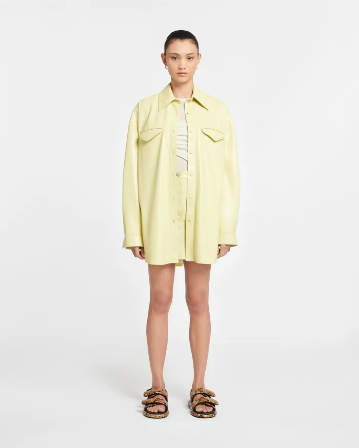 Kaysa Okobor AltLeather Shirt Lemongrass Women Nanushka Tops