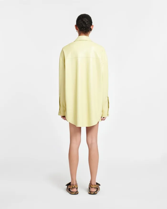 Kaysa Okobor AltLeather Shirt Lemongrass Women Nanushka Tops