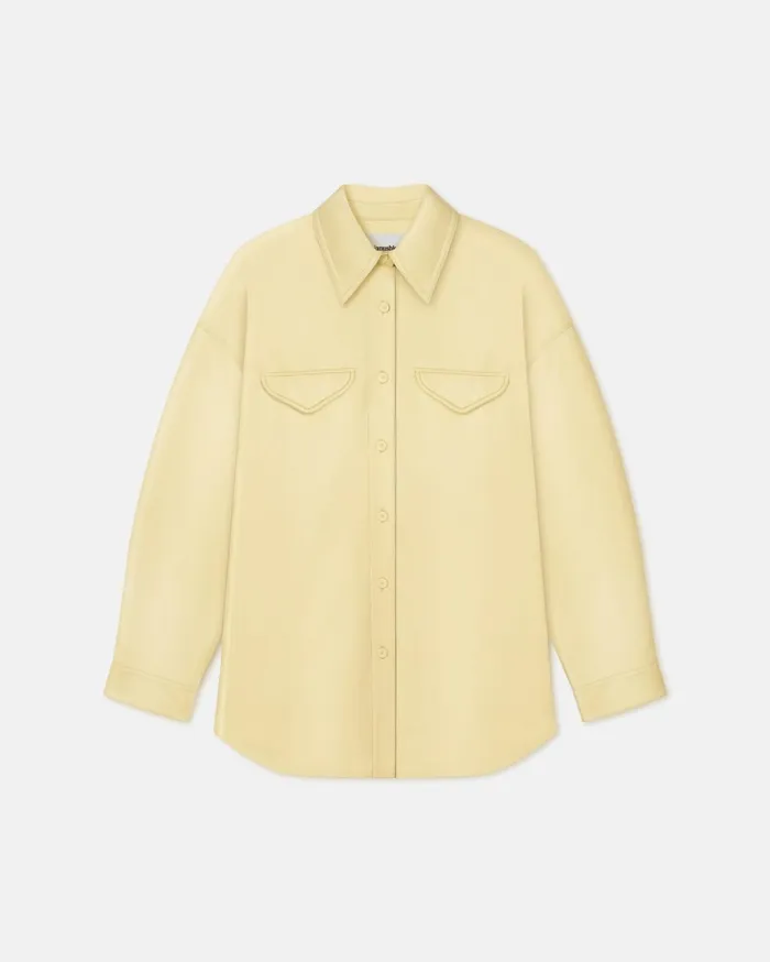 Kaysa Okobor AltLeather Shirt Lemongrass Women Nanushka Tops
