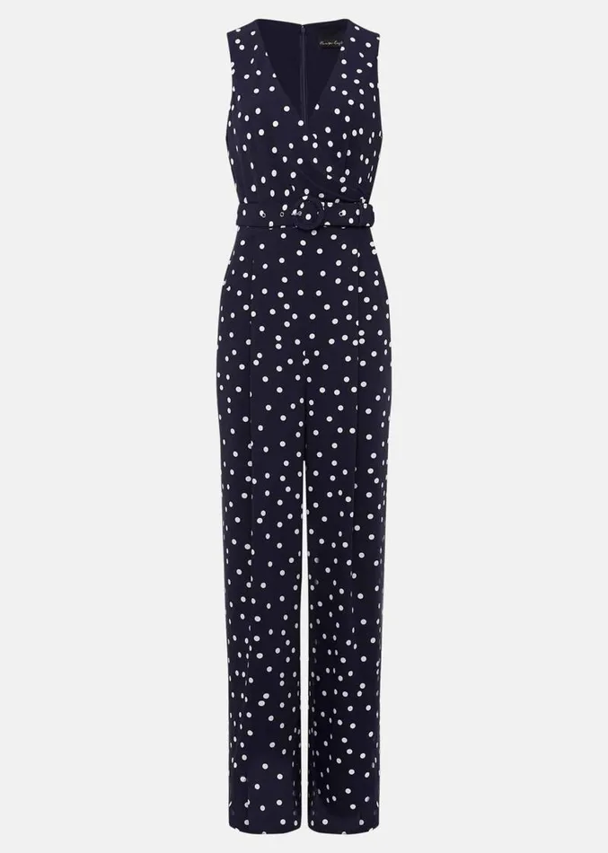 Kenzie Spot Jumpsuit Navyivory Women Phase Eight Dresses