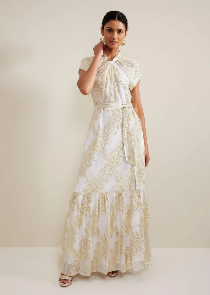 Kerena Shimmer Maxi Dress Multicoloured Women Phase Eight Dresses
