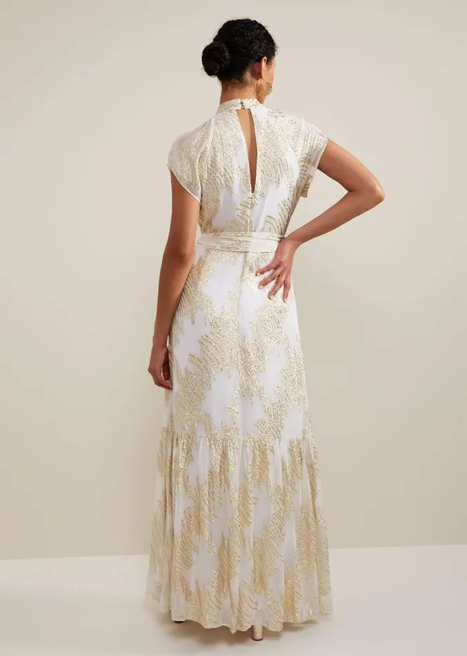 Kerena Shimmer Maxi Dress Multicoloured Women Phase Eight Dresses