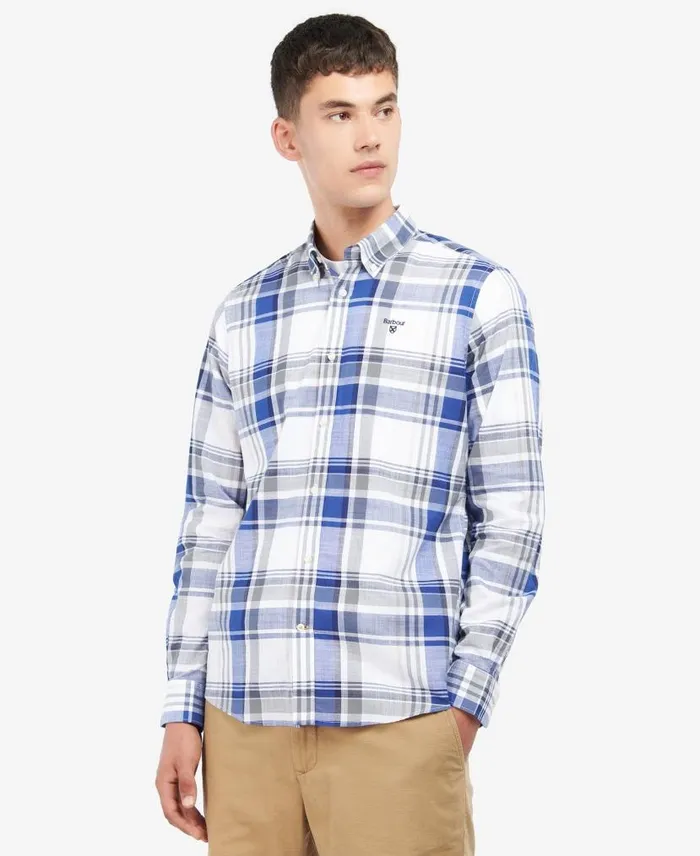 Kidd Tailored Shirt Olive Men Barbour Shirts
