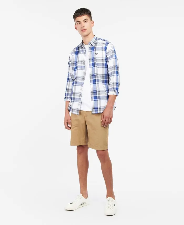 Kidd Tailored Shirt Olive Men Barbour Shirts
