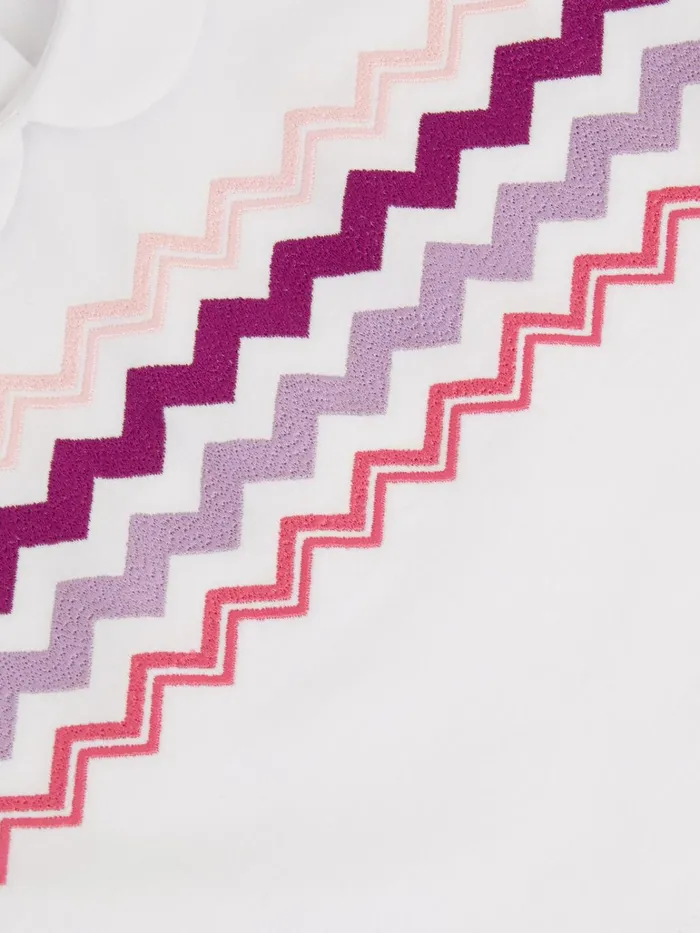 Kids Cotton Pullover With Embroidered Zigzag White Missoni Baby 024 Months Kids Cotton Pullover With Embroidered Zigzag White Missoni Baby 024 Months