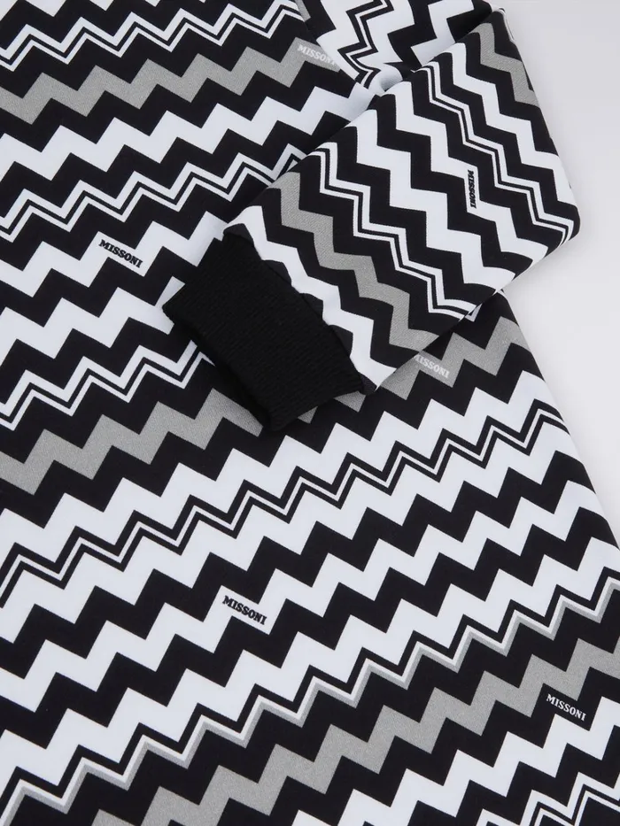 Kids LongSleeved Cotton Dress With Zigzag Black and White Missoni Clothing Kids LongSleeved Cotton Dress With Zigzag Black and White Missoni Clothing