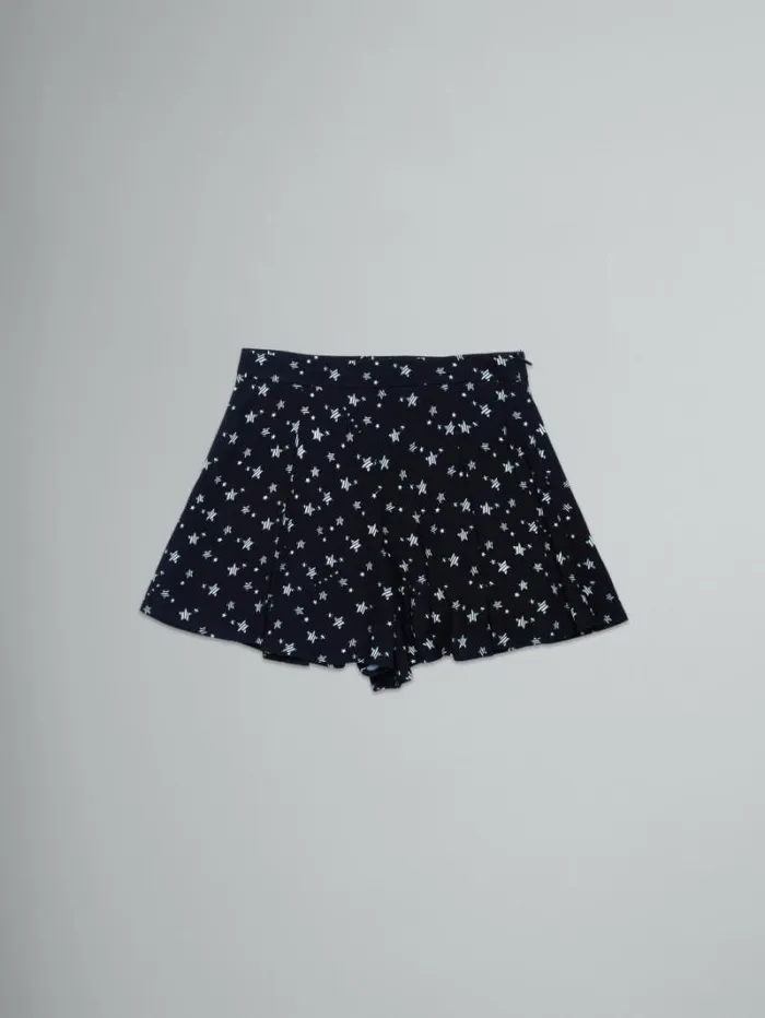 Kids Marni Crepe Fabric TrouserSkirt With Stardust Print