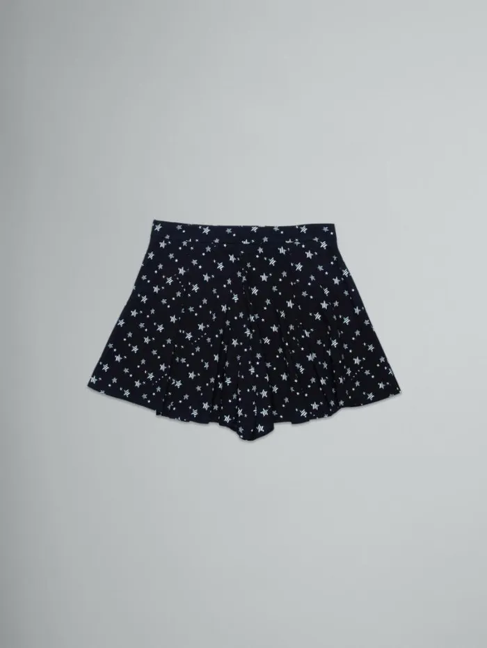 Kids Marni Crepe Fabric TrouserSkirt With Stardust Print