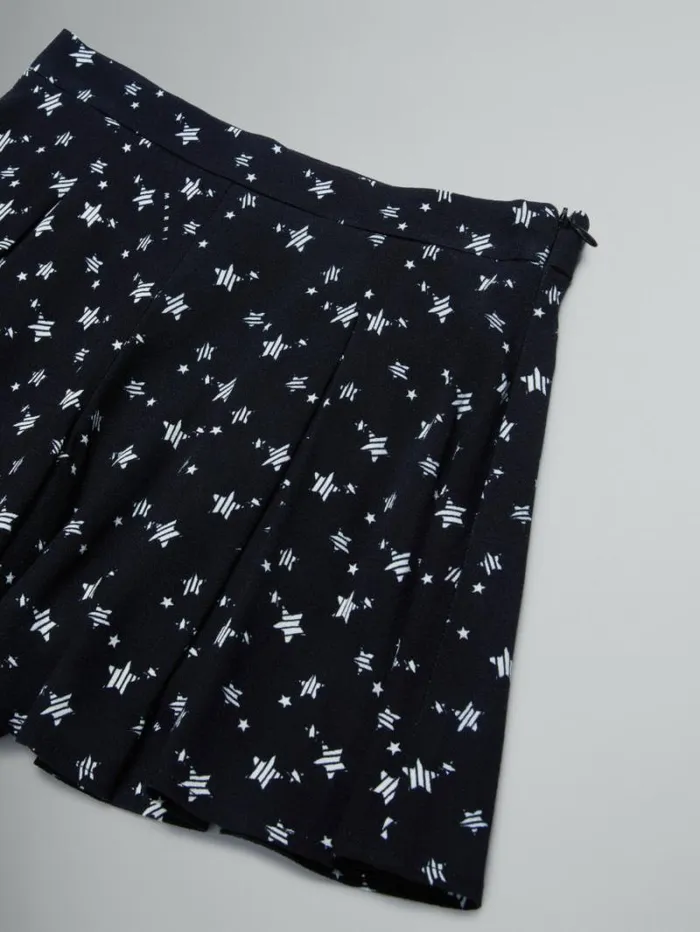 Kids Marni Crepe Fabric TrouserSkirt With Stardust Print
