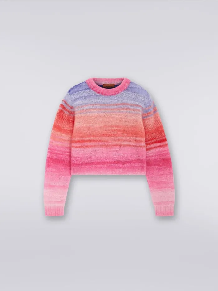 Kids Mohair And Alpaca Blend CrewNeck Jumper Multicoloured Missoni Clothing