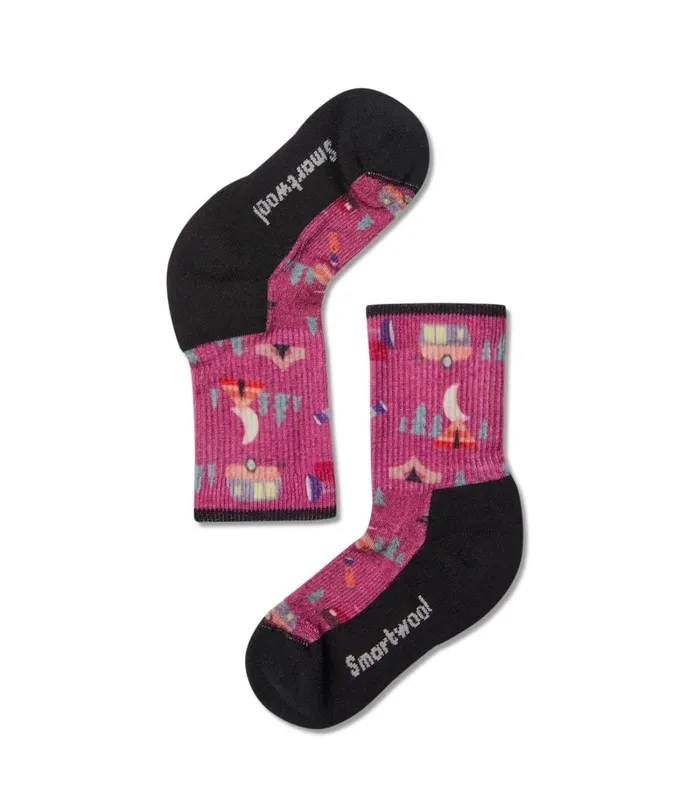 Kids The North Face Shoes Smartwool Kids039 Hike Light Summer Nights Print Crew Meadow Mauve