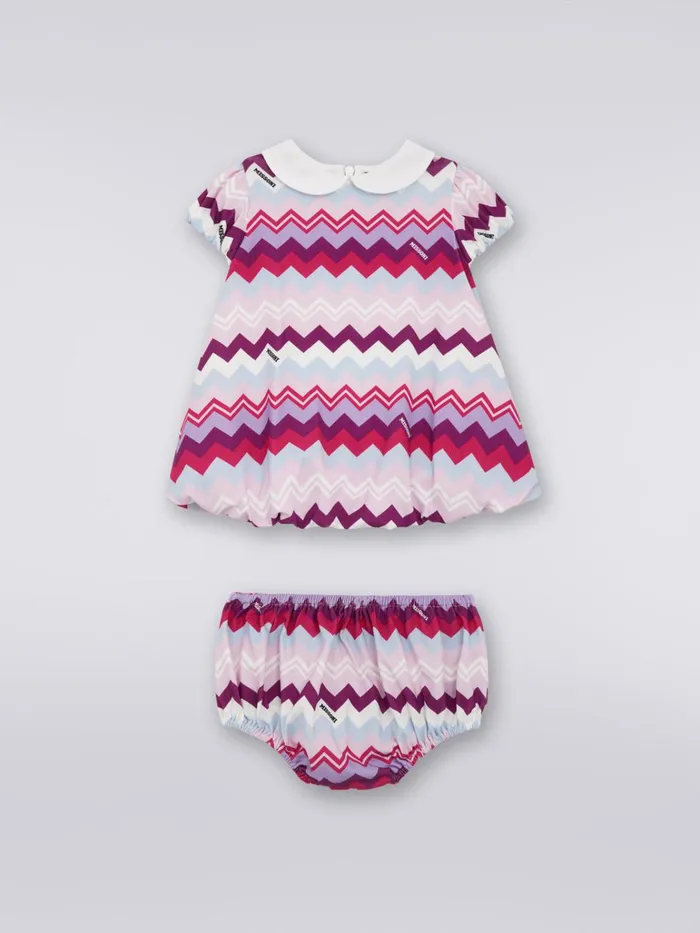 Kids TwoPiece Set With Dress And Culotte Trousers In Zigzag Cotton Multicoloured Missoni Baby 024 Months Kids TwoPiece Set With Dress And Culotte Trousers In Zigzag Cotton Multicoloured Missoni Baby 024 Months