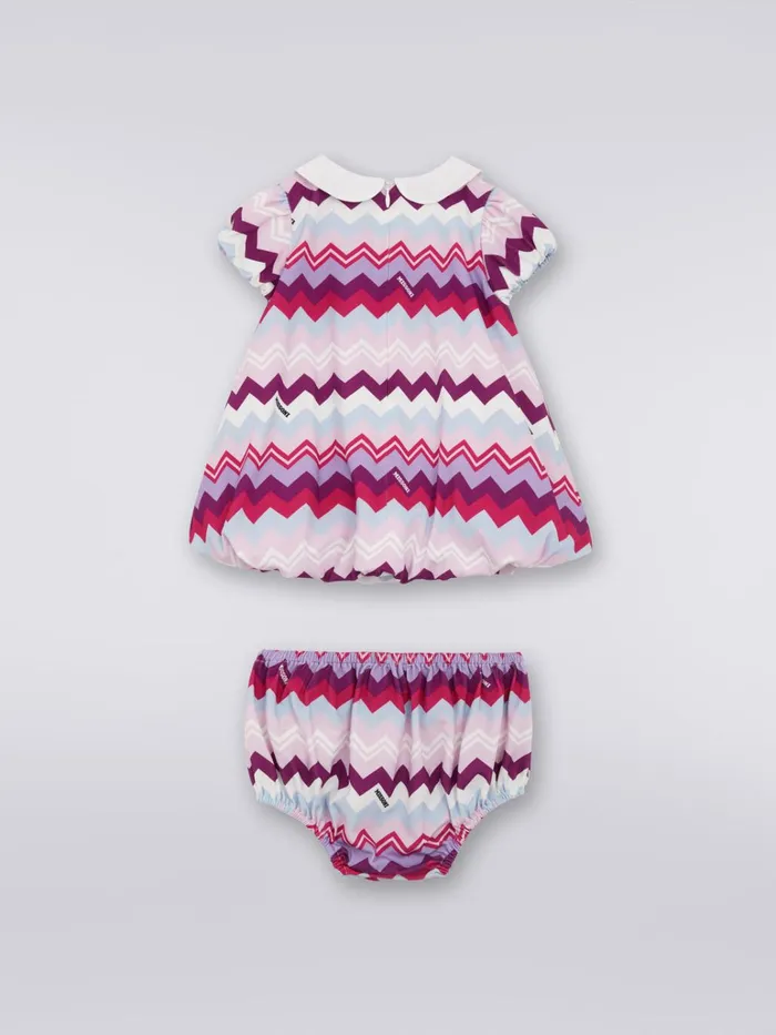 Kids TwoPiece Set With Dress And Culotte Trousers In Zigzag Cotton Multicoloured Missoni Baby 024 Months Kids TwoPiece Set With Dress And Culotte Trousers In Zigzag Cotton Multicoloured Missoni Baby 024 Months