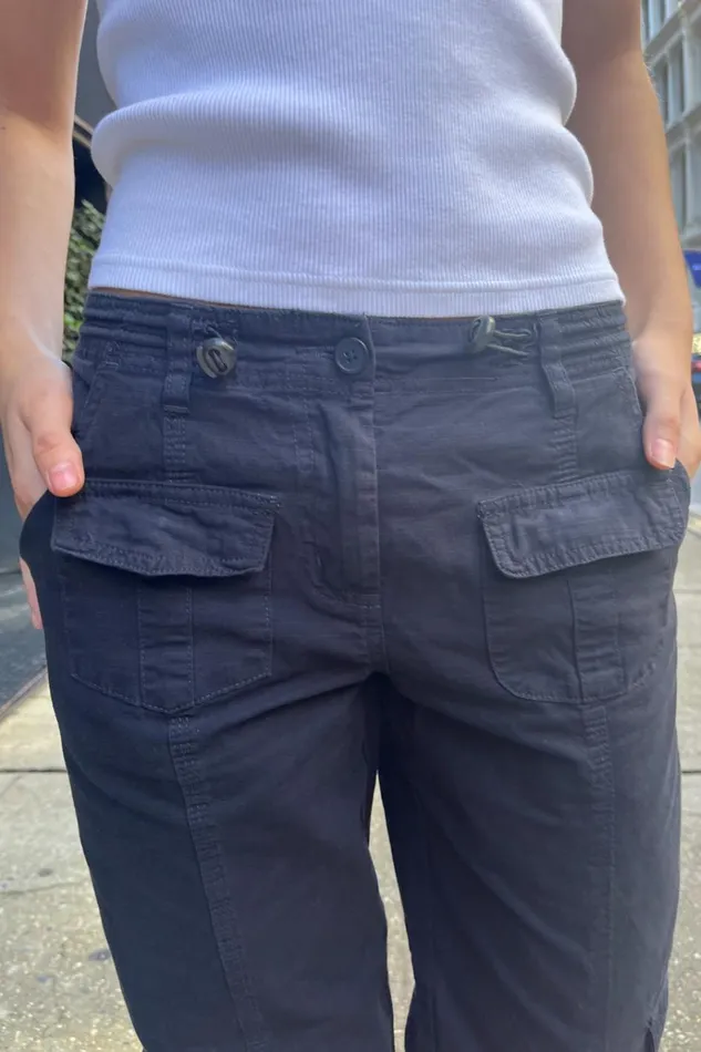 Kim Cargo Pants Navy Blue Women Brandy Melville Bottoms