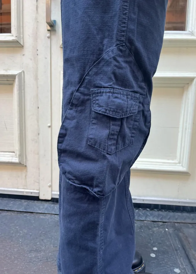 Kim Cargo Pants Navy Blue Women Brandy Melville Bottoms
