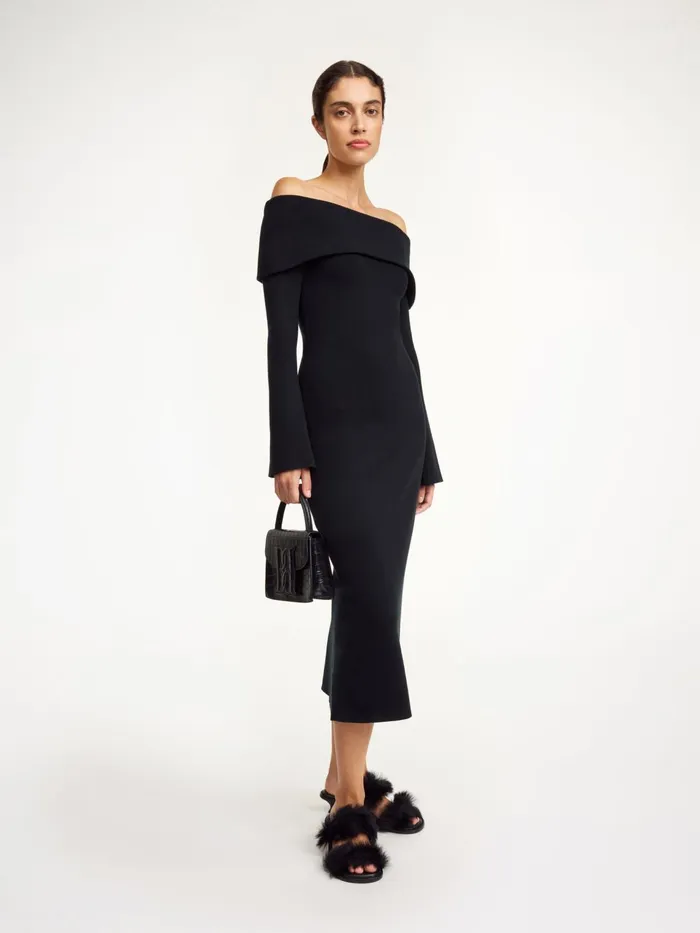 Knitwear Women By Malene Birger Bennie Midi Dress Black