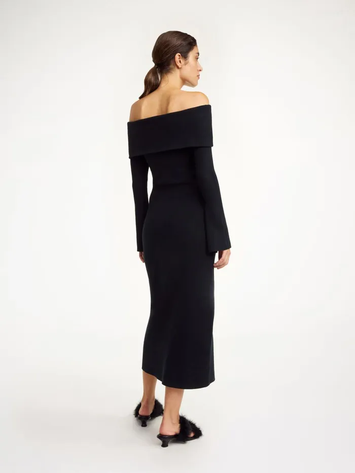 Knitwear Women By Malene Birger Bennie Midi Dress Black