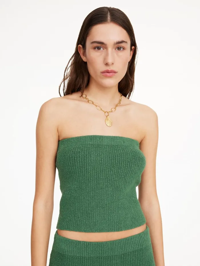 Knitwear Women By Malene Birger Giovania Bandeau Top Comfrey