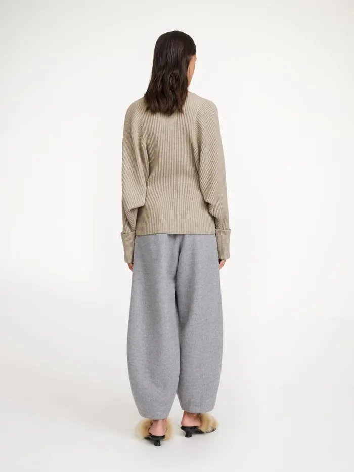 Knitwear Women By Malene Birger Kadence Wool Sweater Old Beige