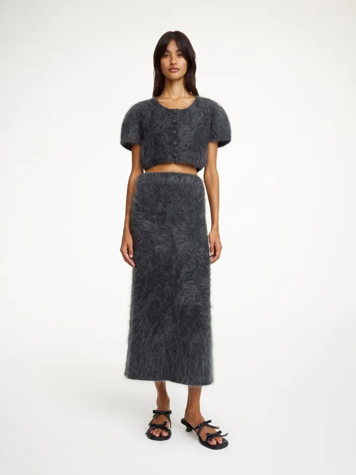 Knitwear Women By Malene Birger Zhara Top Jet Grey