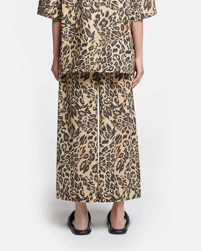 Kyler Printed CottonVoile Pants Leopard Women Nanushka Bottoms