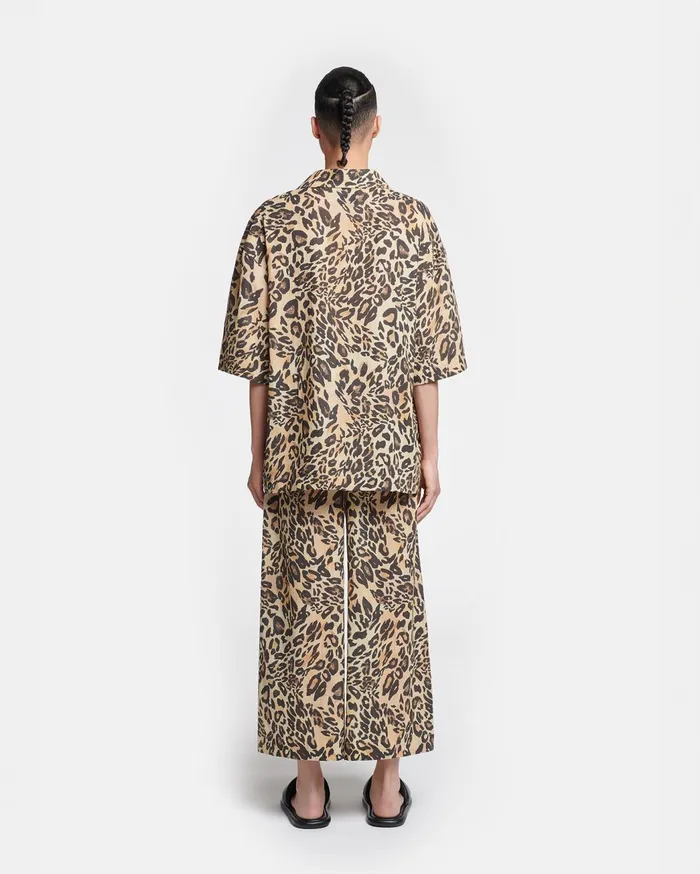Kyler Printed CottonVoile Pants Leopard Women Nanushka Bottoms