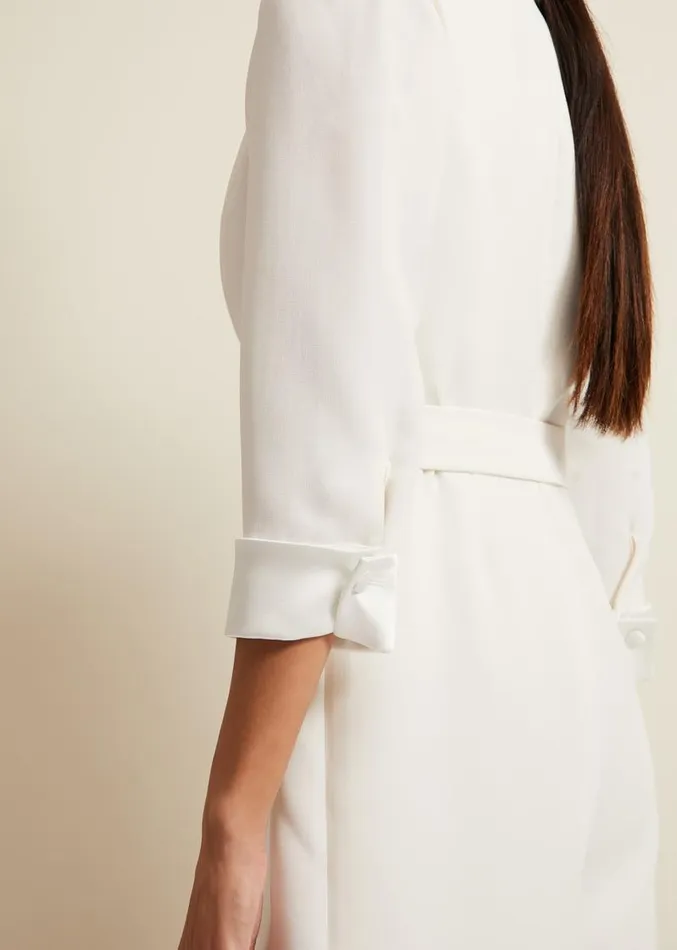 Kylie Tux Jumpsuit Ivory Women Phase Eight Dresses