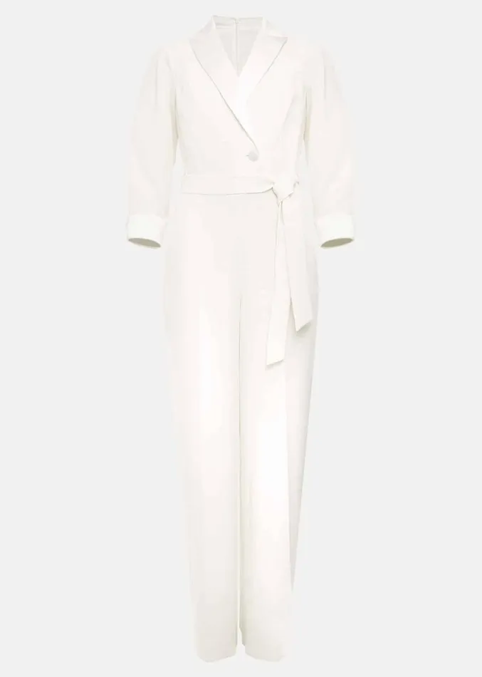 Kylie Tux Jumpsuit Ivory Women Phase Eight Dresses
