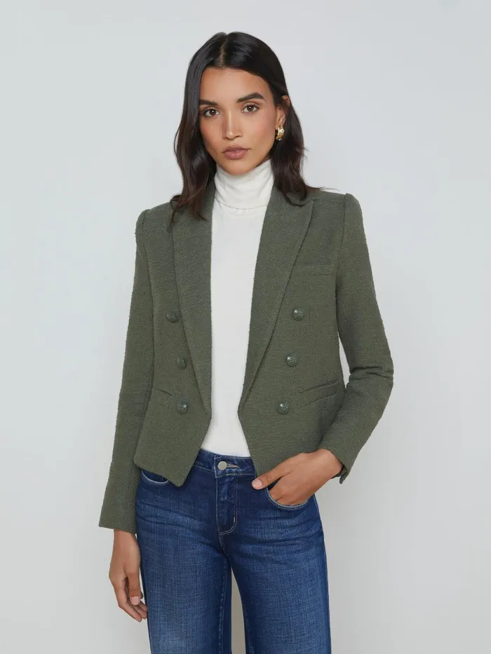 L039Agence Blazers and Jackets Women Brooke OpenFront Blazer Beetle