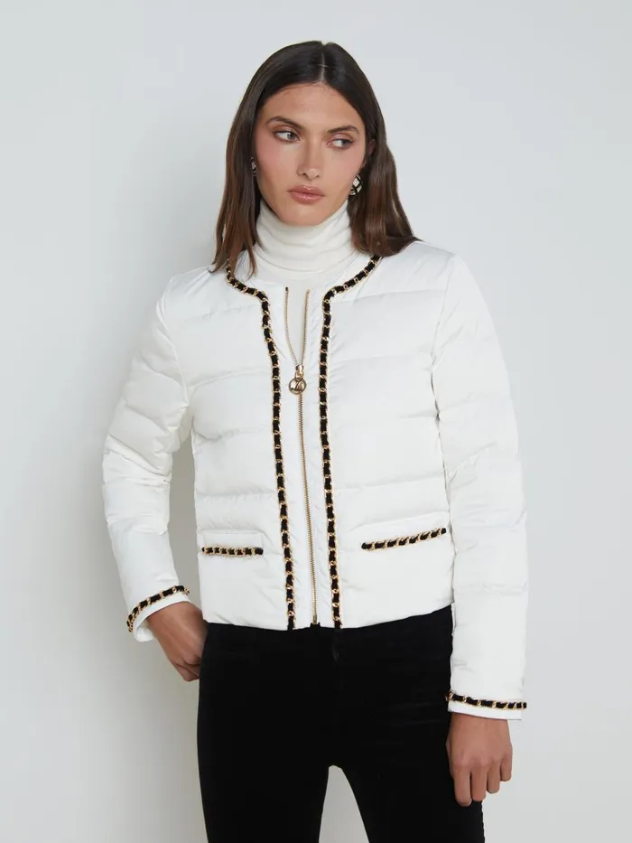 L039Agence Blazers and Jackets Women Crest Down Jacket White