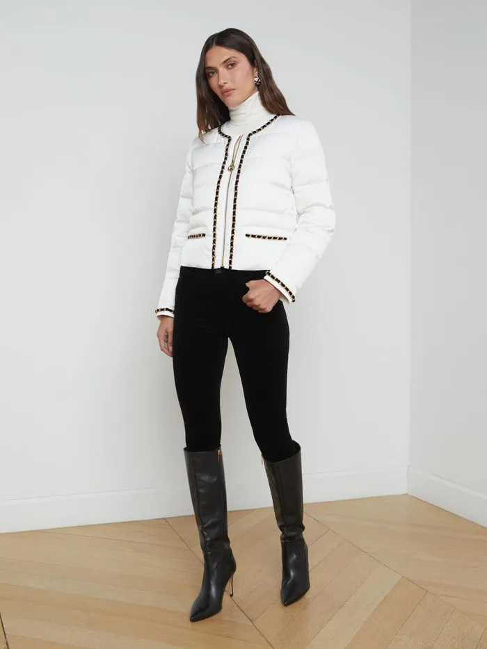 L039Agence Blazers and Jackets Women Crest Down Jacket White L039Agence Blazers and Jackets Women Crest Down Jacket White