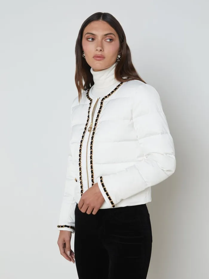L039Agence Blazers and Jackets Women Crest Down Jacket White L039Agence Blazers and Jackets Women Crest Down Jacket White