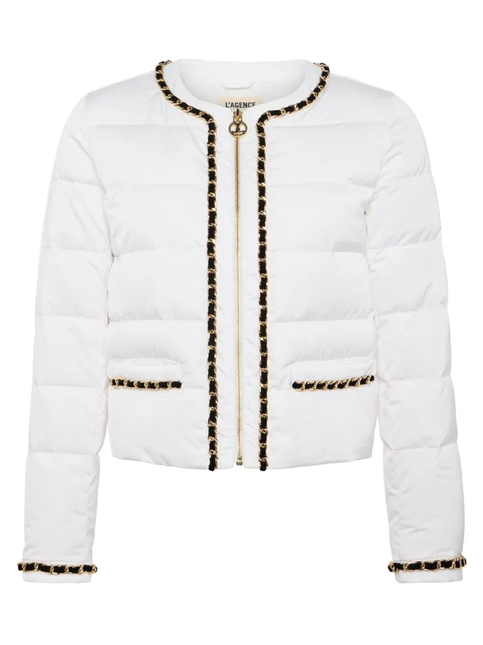 L039Agence Blazers and Jackets Women Crest Down Jacket White L039Agence Blazers and Jackets Women Crest Down Jacket White