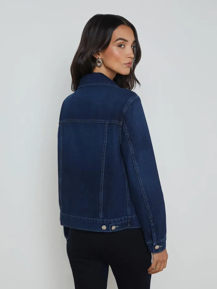 L039Agence Blazers and Jackets Women Mack Oversized Denim Jacket Harlan L039Agence Blazers and Jackets Women Mack Oversized Denim Jacket Harlan