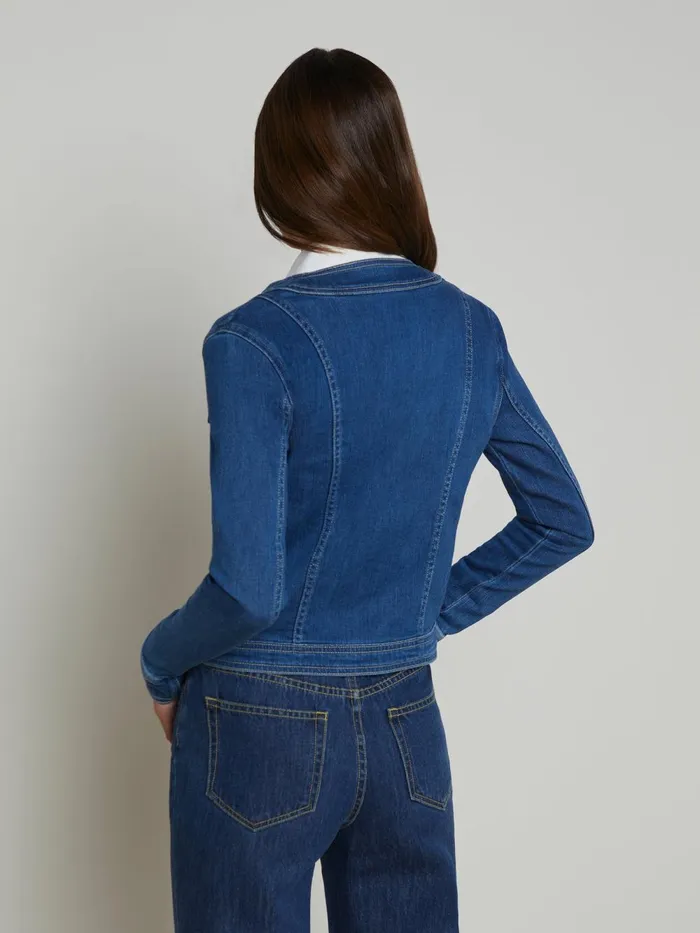L039Agence Blazers and Jackets Women Yari Denim Jacket Apollo L039Agence Blazers and Jackets Women Yari Denim Jacket Apollo