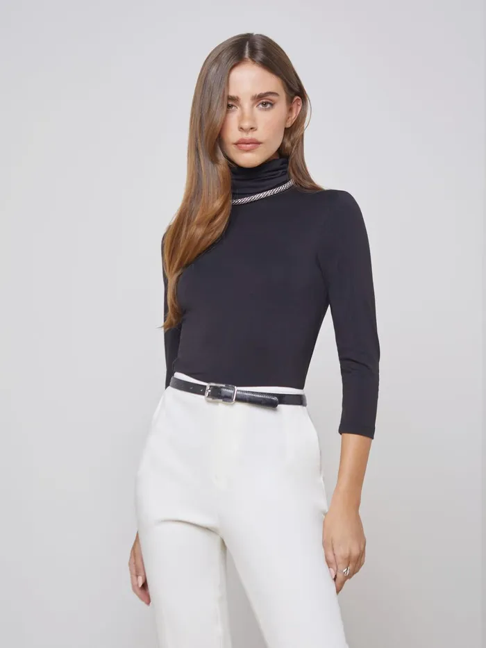 L039Agence Blouses and Tops Women Aja Turtleneck Black