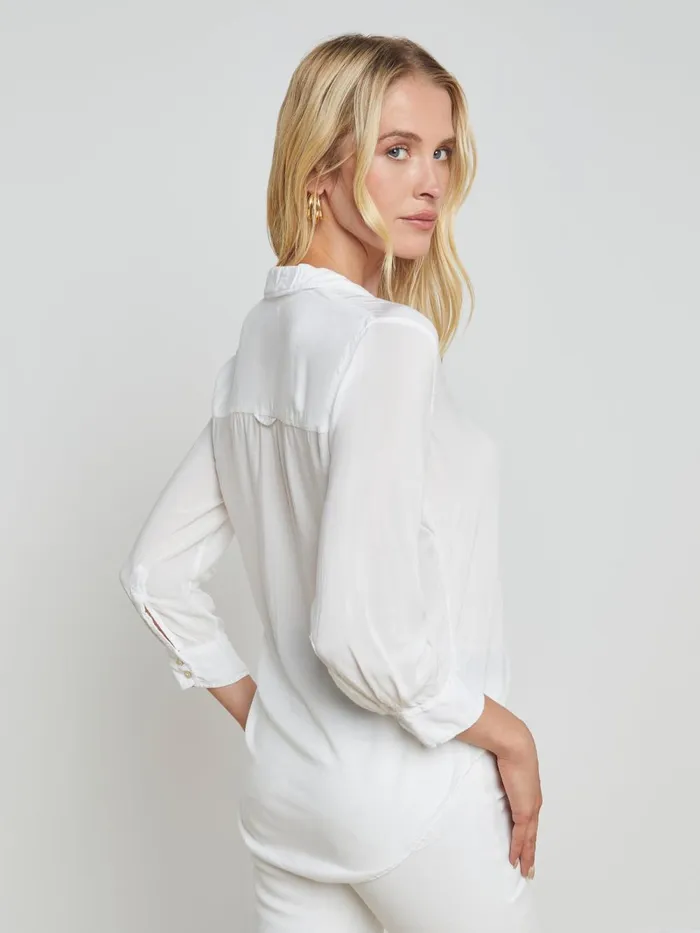 L039Agence Blouses and Tops Women Marlene Blouse White L039Agence Blouses and Tops Women Marlene Blouse White