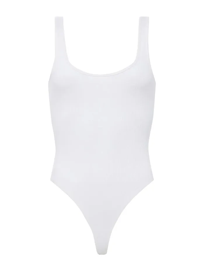 L039Agence Blouses and Tops Women Nica Scoopneck Bodysuit White L039Agence Blouses and Tops Women Nica Scoopneck Bodysuit White